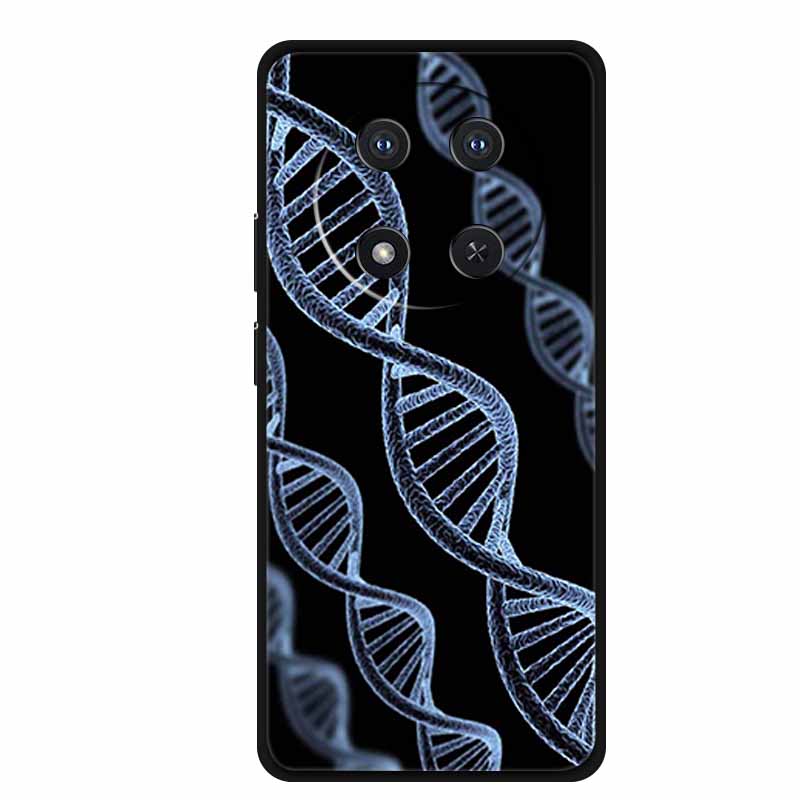 For Honor X9c Case X 9 c Coque Flowers Black Silicone TPU Soft Back Cover For Honor Magic 7 Pro Magic7 5G lite Phone Case Funda