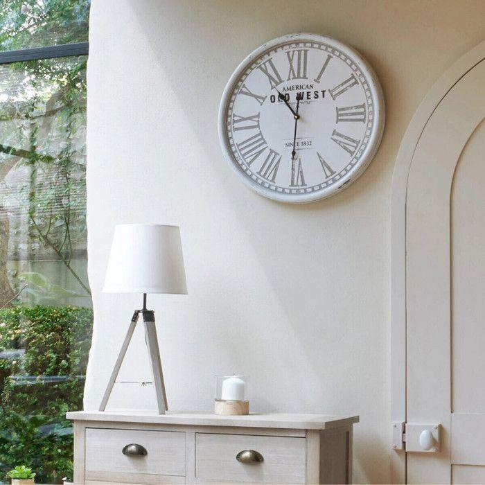 Horloge gravée Diamètre 52 cm Atmosphera - Horloge gravée Diamètre 52 cm Américan Old West