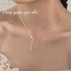 Sterling Silver S925 Heart-to-Heart Pearl Tassel Necklace, for Women - Sweet, High-End Clavicle Chain Design