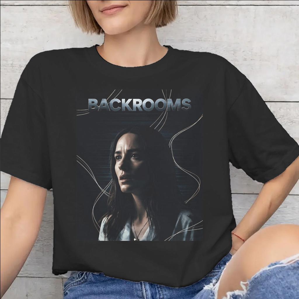 Graphic Printed Backrooms Horror Movie 2026 T Shirt For Unisex 100 Cotton Tshirts Short Sleeve Tops