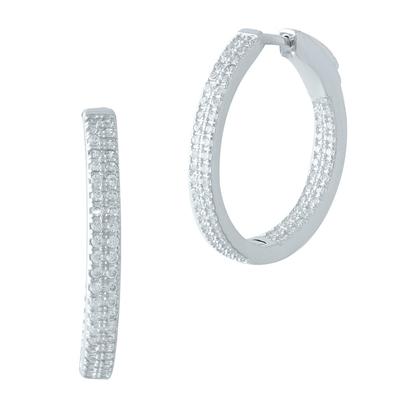 Silver Earrings with Cubic Zirkonia (1977750)