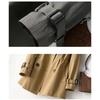 Casual Loose Trench Coat Korean Style British Fashion Spring Autumn Waist Belt Long Coat Petite Women Jacket
