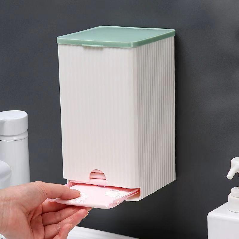 Nástěnné úložné boxy na hygienické vložky Koupelnové organizéry Příslušenství Prachotěsné Přenosné Multifunkční Velká kapacita