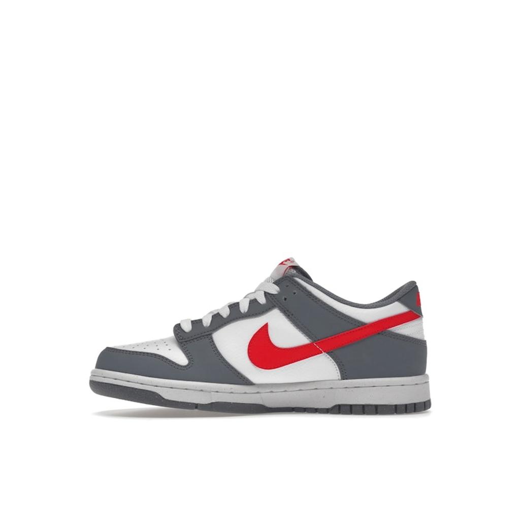 Nike Dunk Low Next Nature GS Smoke Grey Light Crimson Kids Sneakers White FB8038-001