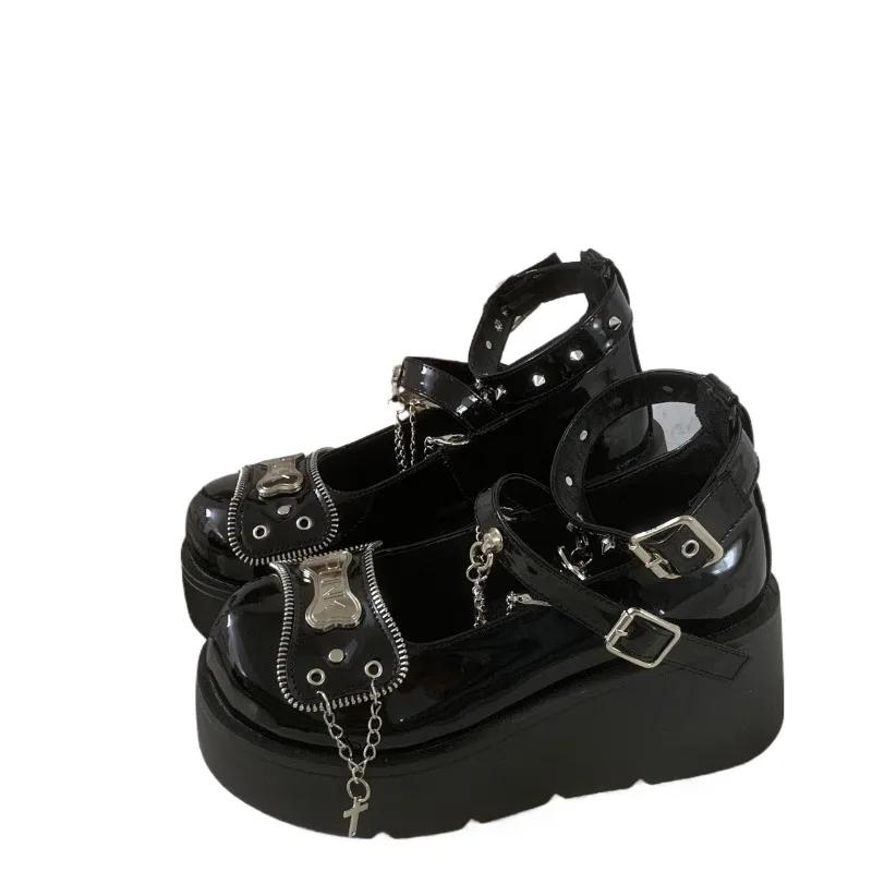 

Модная женская обувь 2024 Бренд Ремешок с пряжкой Женские туфли на высоком каблуке Мода Цепь Офис и Карьера Горячая Распродажа Лодочки Мэри Джейн 40 чёрный