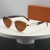 New Triangle Sun Glasses Zinc Zinc Alloy Spicy Girls Shades Glasses Fashion Cat Eye Sunglasses  Outdoor