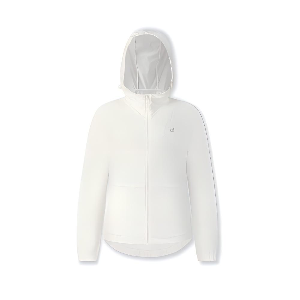 

Fila Легкая куртка с капюшоном с длинным рукавом для активного отдыха и повседневной носки, серия Athletics Explore, универсальная, свободного кроя, женская, цвет снежно-белый, A11W527701F-WT M