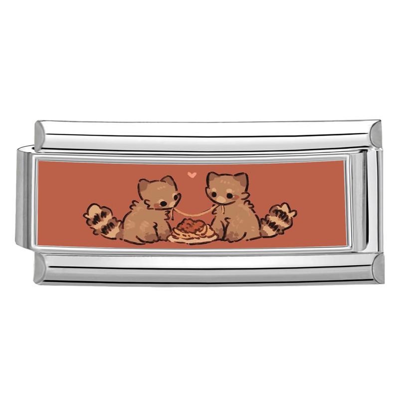 New Women's Gift Cute Rabbit Cat Dogs Italian Charms Links Beads Fit 9mm Stainless Steel Modular Modular Bracelet Jewelry