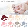 Baby Turban Hat Hospital Nursery Hat with Gloves & Feet Bowknot Newborns Soft Bonnet Caps Set for Baby 0-3 Month