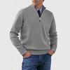Autumn/Winter Men'S Plus-Size Knit Top, Zip-Up Knit Shirt, Warm Base Layer, Sweater For Men