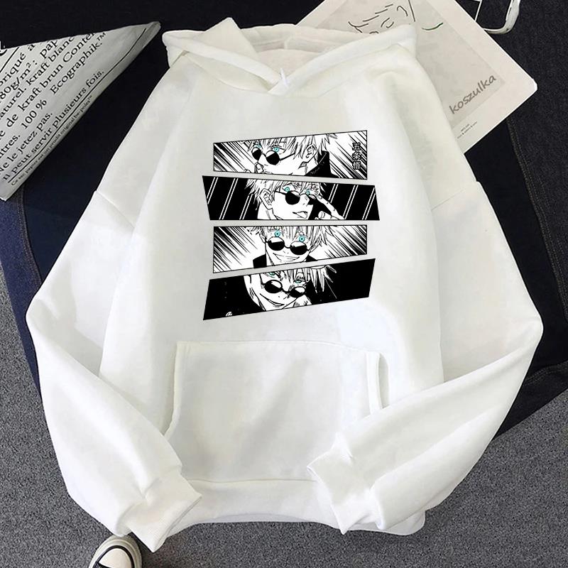 New Jujutsu Kaisen Manga Printed Graphic Hoodies Vintage Oversized Hooded Hip Hop Long Sleeves Cotton Hoodie Men Women Clothes