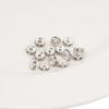 Crystal Rhinestone Metal Space Beads Loose Spacer Beads for Earring Bracelet NecklaceKeychain DIY Jewelry Findings Making Accessories