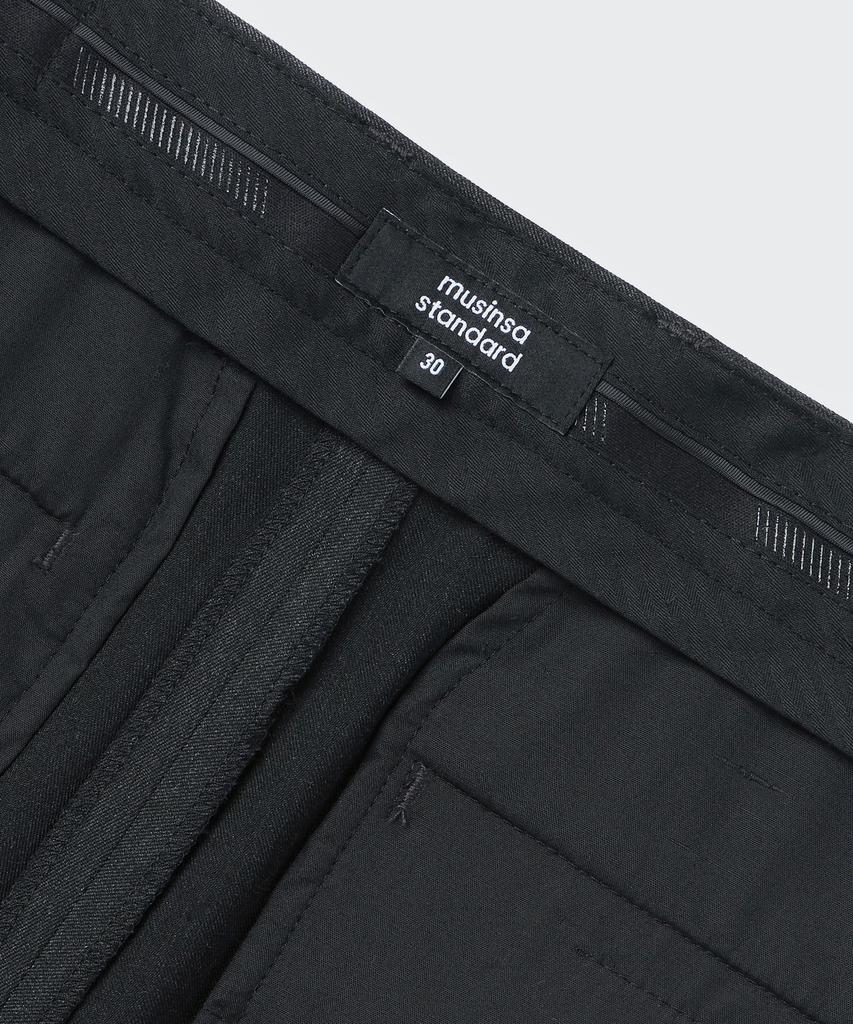 Musinsa Standard Straight Hidden Banding Slacks [Charcoal Gray]