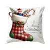 Christmas Socks Theme Pillowcase Bedroom Sofa Cushion Cover 100% Polyester Living Room Soft Cushion Pillowcase Home Decor