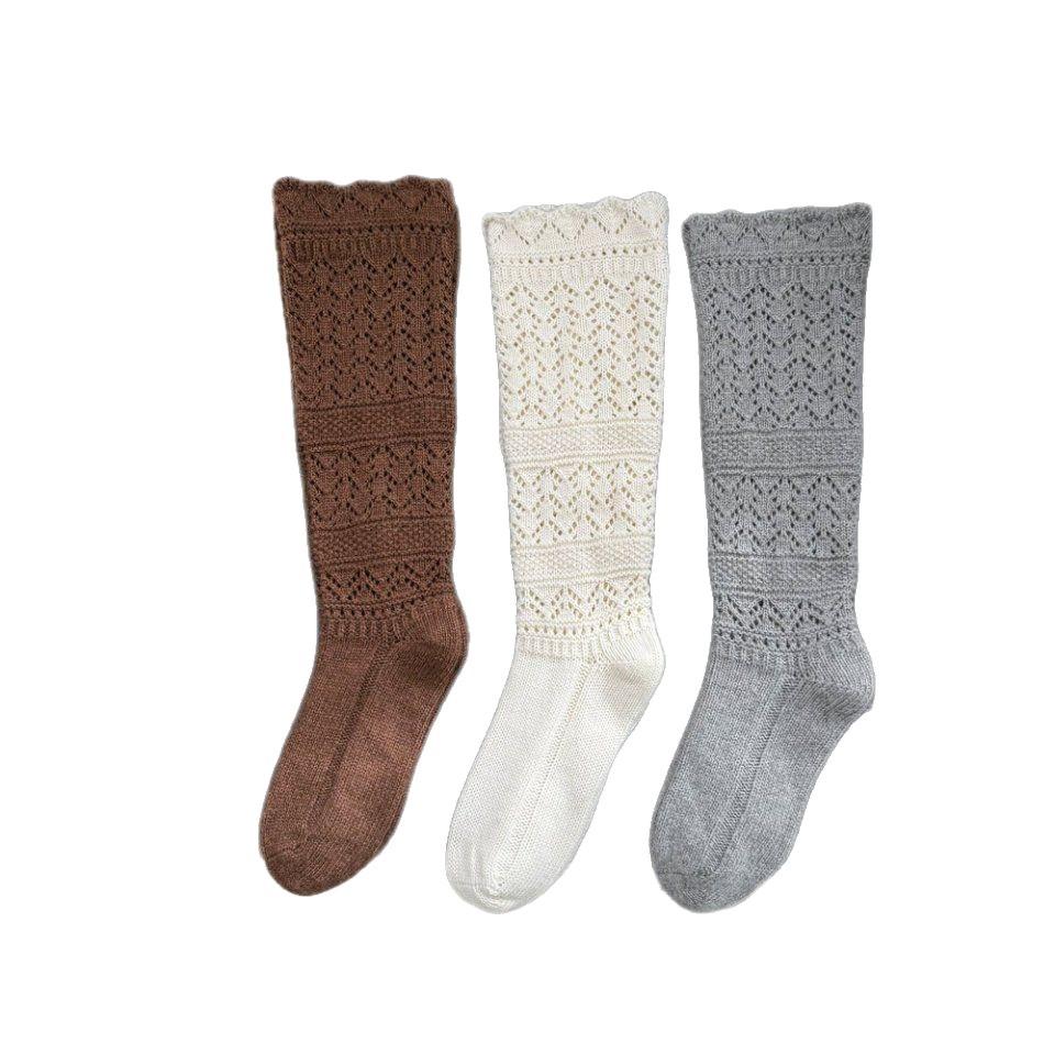 Hollow Wool Stacking Socks Heavy Industry Warm Knitted Stacked Tube Socks Sweet Versatile Socks