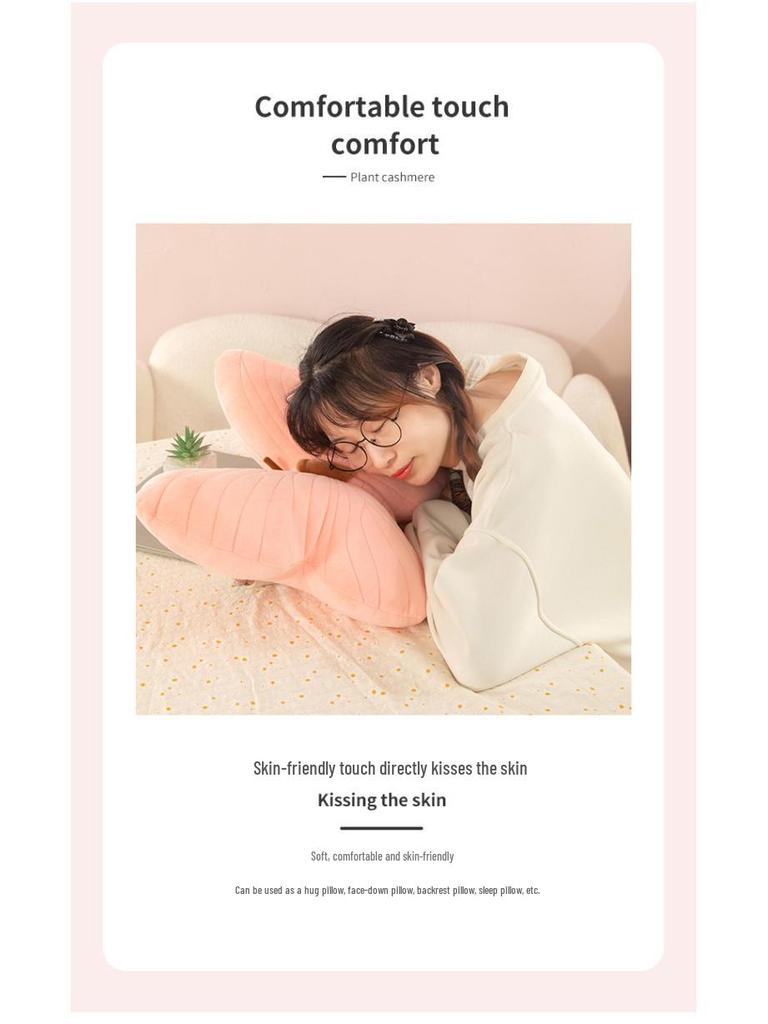 Butterfly Hug Pillow Plush Toy: Girlish Heart Backrest Cushion for Home or Office