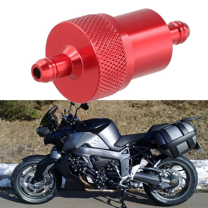 CNC Aluminum Alloy Oil Fuel Filter 6mm Reble Cleanable Fuel Filter For ATV Dirt Bike Scooters Motorcycle Replacement Parts