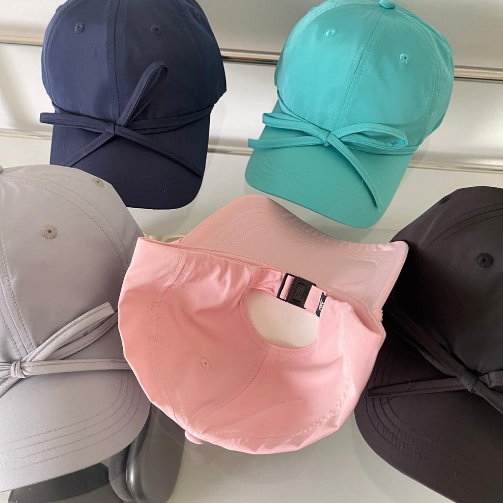 Summer Thin Quickdry Baseball Cap With Bowknot For Women Sun Protection And Sunshade