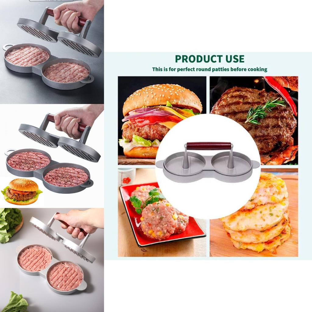 Premium Aluminum Burger Press For Perfectly Shaped Meat Patties With Durable Design