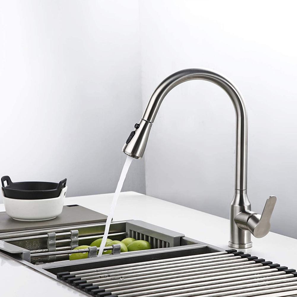Spray Shower Head Setting Spare Tap Sprayer Brushed 1/2" Connection For Attaching To Flexible Pull Out Hose Spout Kitchen Faucet