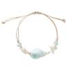Ocean Theme Ceramic Starfish Conch Braided Bracelet Lightweight Handchain Jewelry For Women Beach Party Daily Wear
