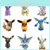 Adorable 8" Pokemon Jolteon Flareon Glaceon Plush Toy Stuffed Doll For Kids And Collectors