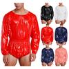 Waterdichte Incontinentie Bodysuit voor Mannen Lange Mouw Drukknopen in het Kruis Elastische Taille Eendelig Leotard voor Volwassenen Speciale Behoeften Zorg