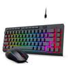 Redragon Gaming Keyboard and Mouse Mechanical Black Set, Wired, 60% Keyless, Silent, Touch,