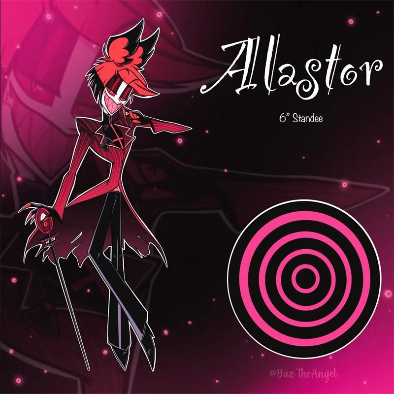 Hazbin Hotel Angel Dust Vaggie Husk Vox Adam Valentino Alastor Custom Acrylic Stand Desktop Ornament Festival Gift