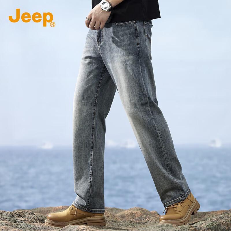 

JEEP Men s Premium Loose Straight Jeans 38