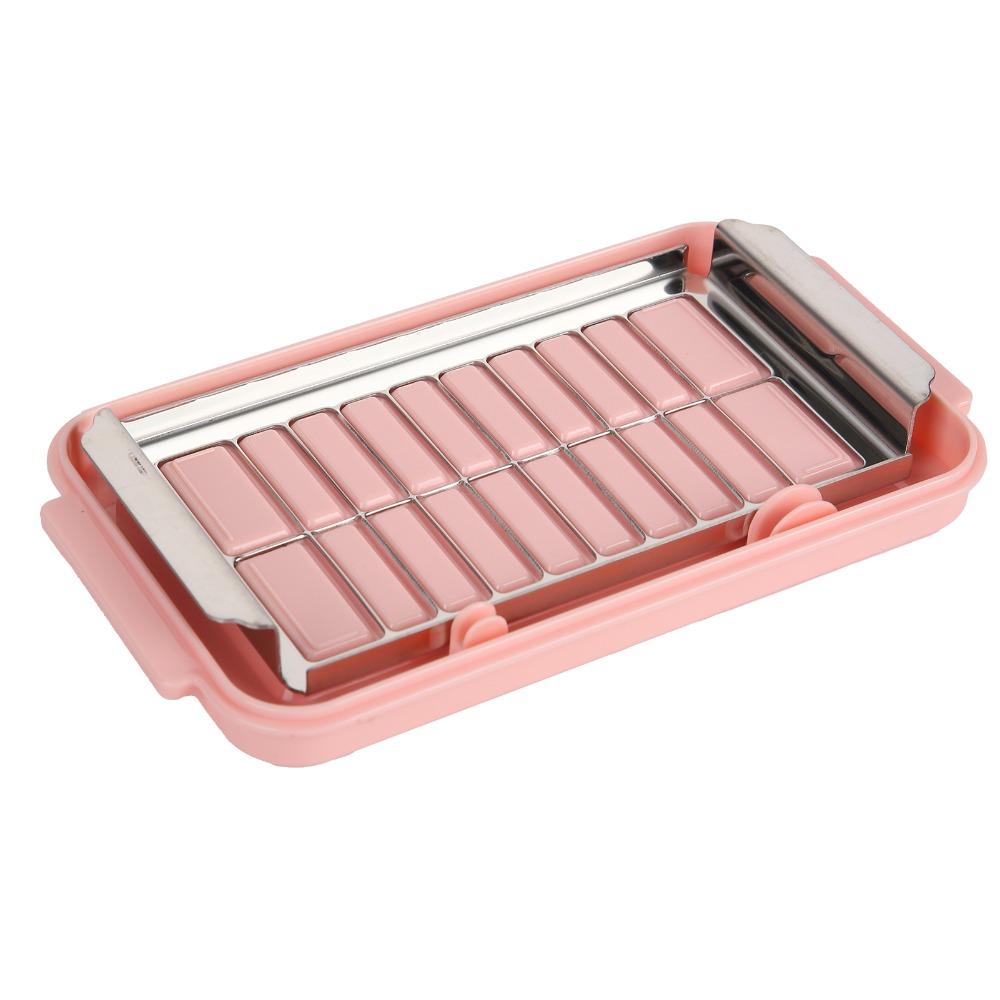 Transparent Cover Butter Storage Container 2 In 1 Design Cheese Storage Box Restaurant Use