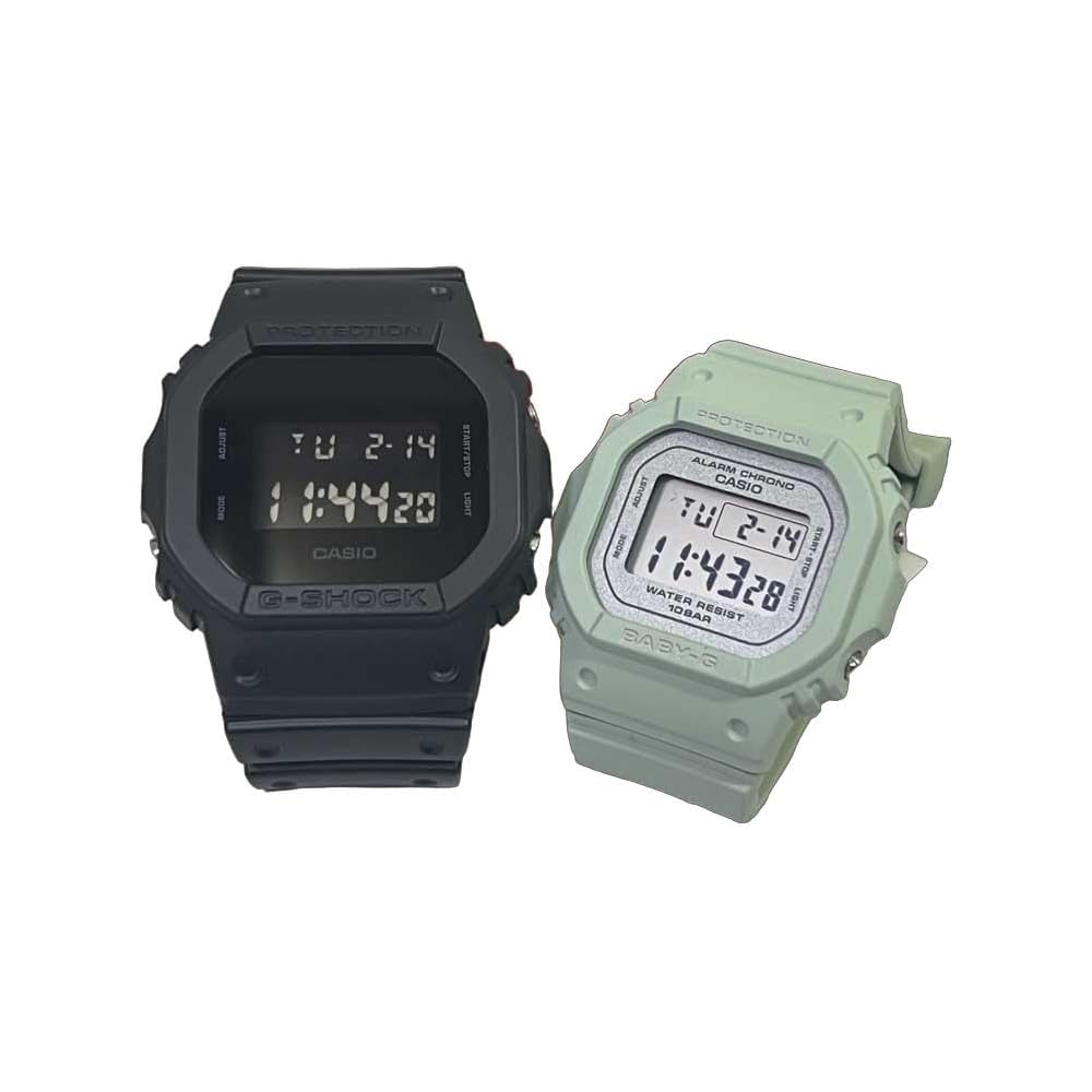 Набор кварцевых цифровых часов Casio G-Shock Baby-G DW-5600UBB-1JF BGD-565SC-3JF с оригинальным парным кейсом