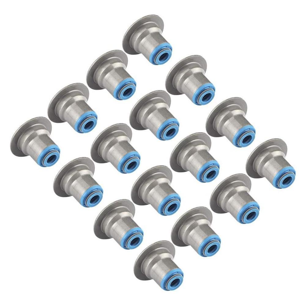 16Pcs Valve Stem Seals 12482063 For Chevy GEN III IV 4.8 5.3 5.7 6.0 6.2 LS1 LS2