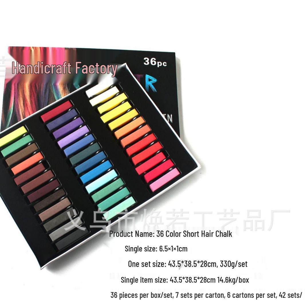 36-Color Disposable Hair Dye Pen Set - Water-Soluble Gradient Coloring