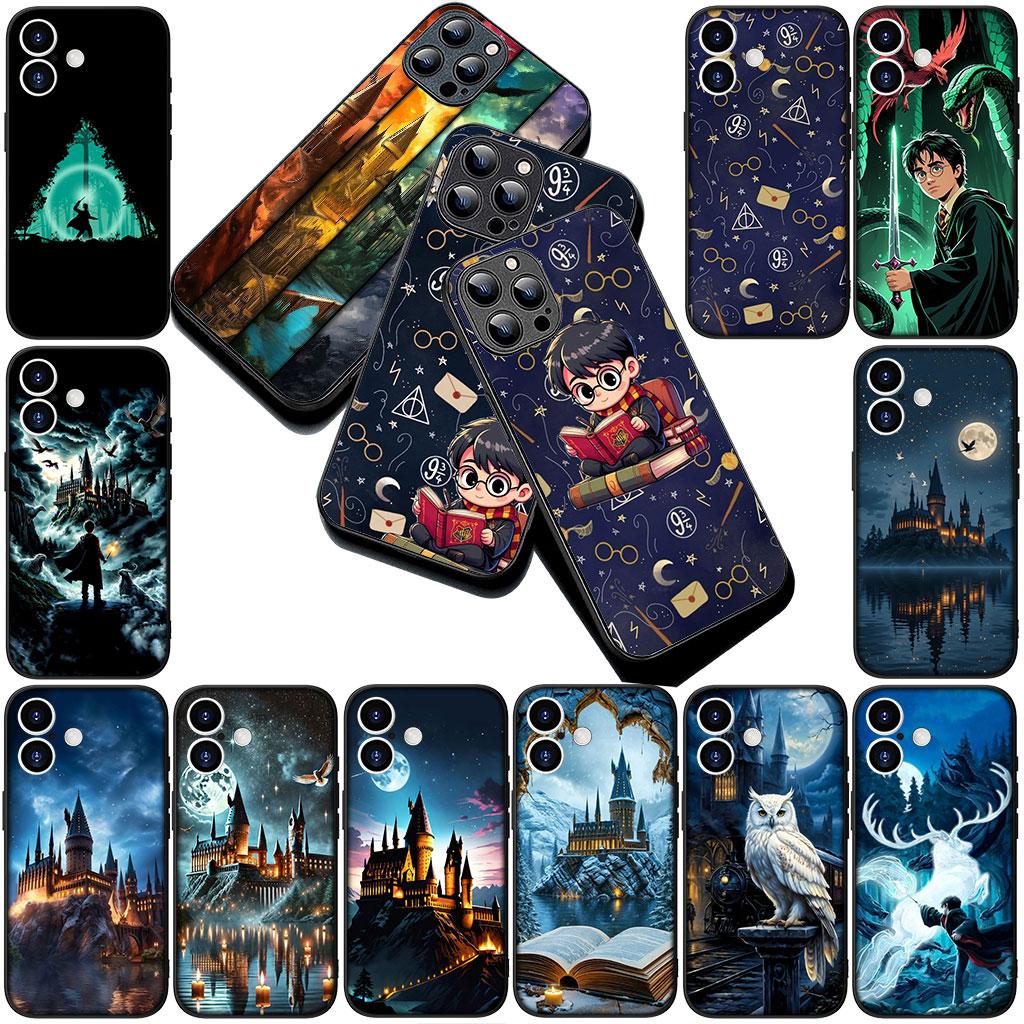 Castle Harries Wand Potters Owl Phone Cover Case for Samsung Galaxy S22 S21 S20 FE Ultra Plus A07 A17 A15 A16 A25 A57 A37 Casing