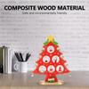 Décoration de Table Arbre de Noël en Bois Arbre de Noël de Bureau avec Mini Ornements pour Table