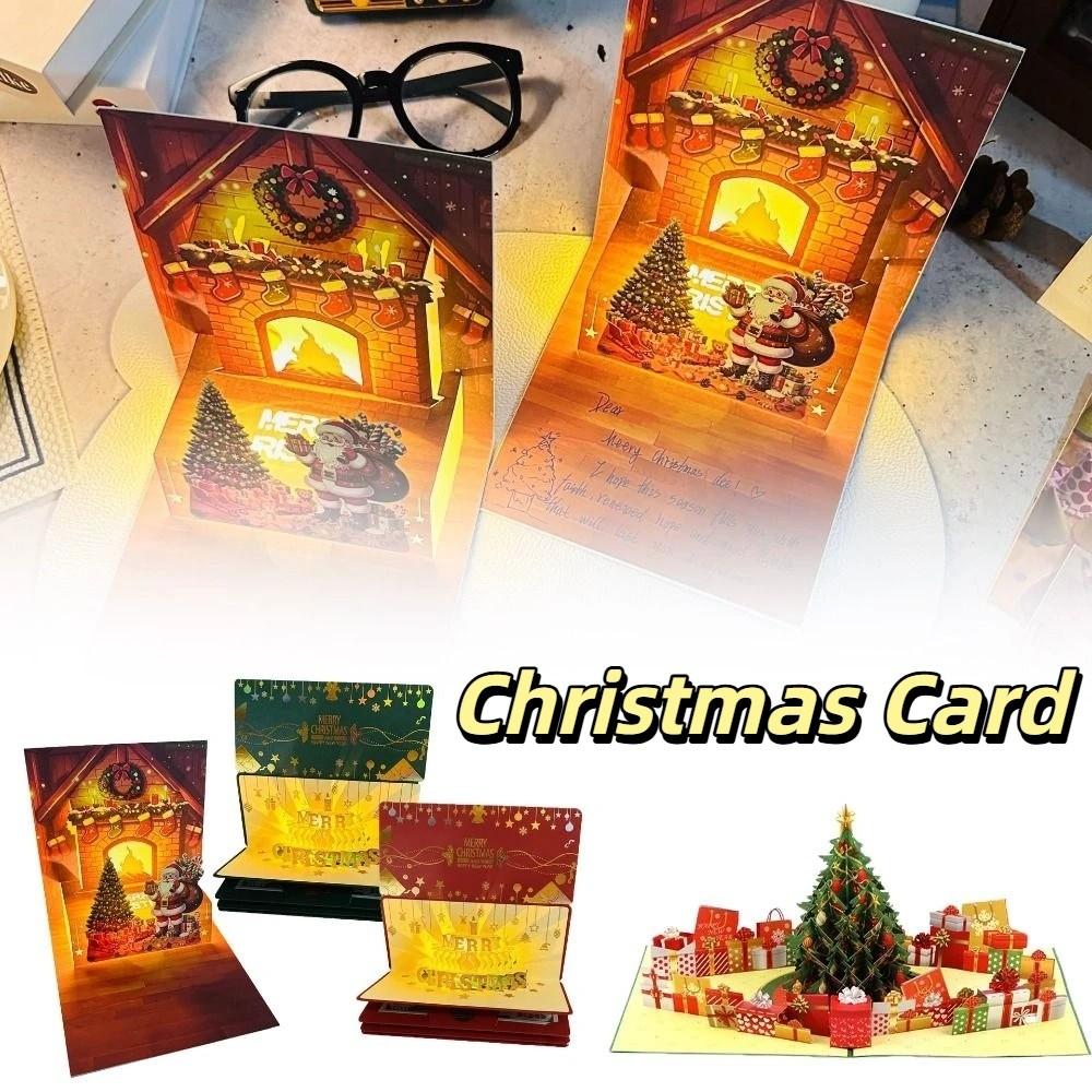 Colorful Christmas Greeting Card Creative Gift Music Christmas Card 3D Christmas Card  Holiday