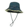 Bucket Hat for Adult Teenagers Wide Brim Foldable Soft Fisherman Hat Spring Summer Anti-uv Hat Frayed Edge Design