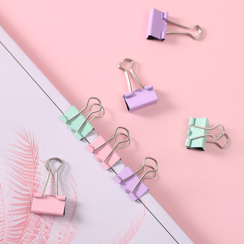 Macaron Color 19mm Long Tail Office Clips - Cute and Convenient Ticket Holder