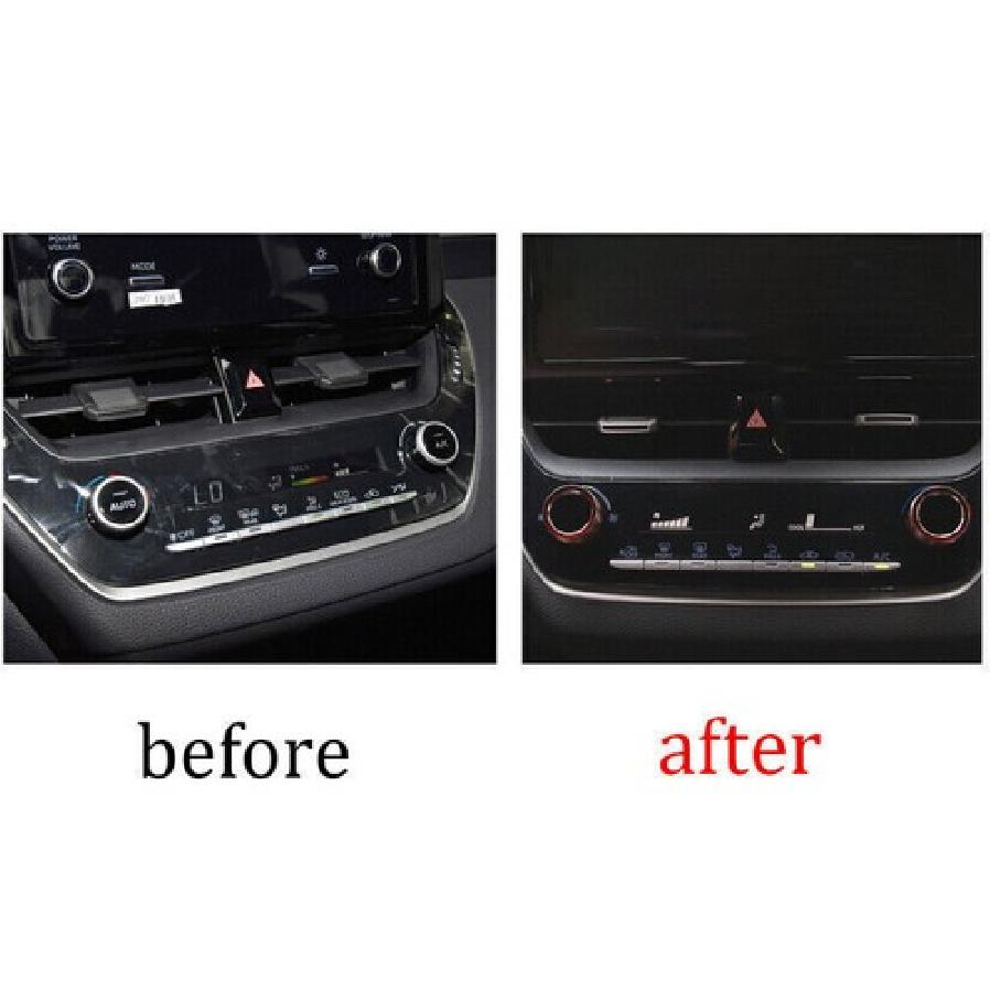 Fit For Toyota Corolla - Red Aluminum Central Console AC Knob Decor Trim