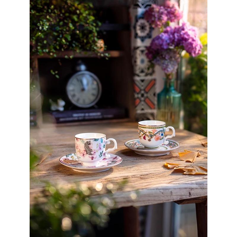 Italian Espresso Cup, Small Coffee Cup, Extra Strong Espresso, Single Product Ceramic, Small Capacity, Small Size, Mini Cup and Plate, Compact