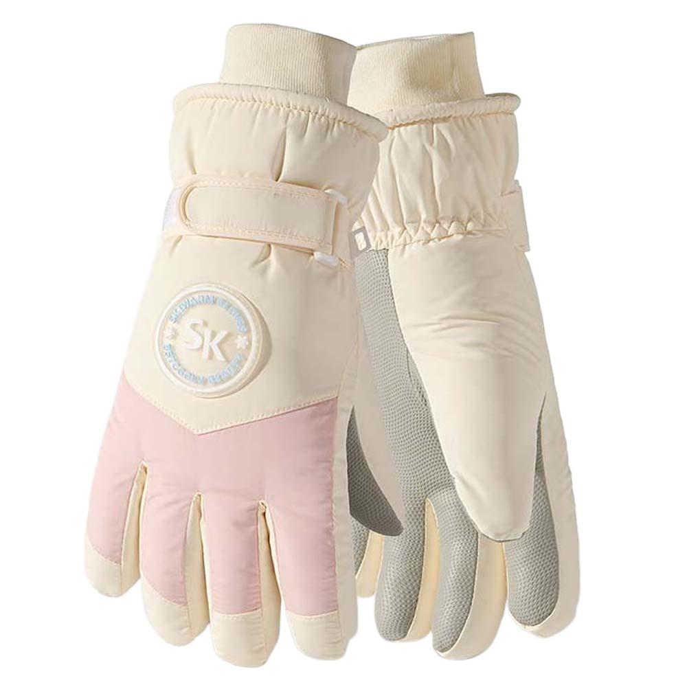 Soft Plush Thickened Gloves Oxford Cloth Finger Mittens Gift Unisex Windproof Gloves  Autumn