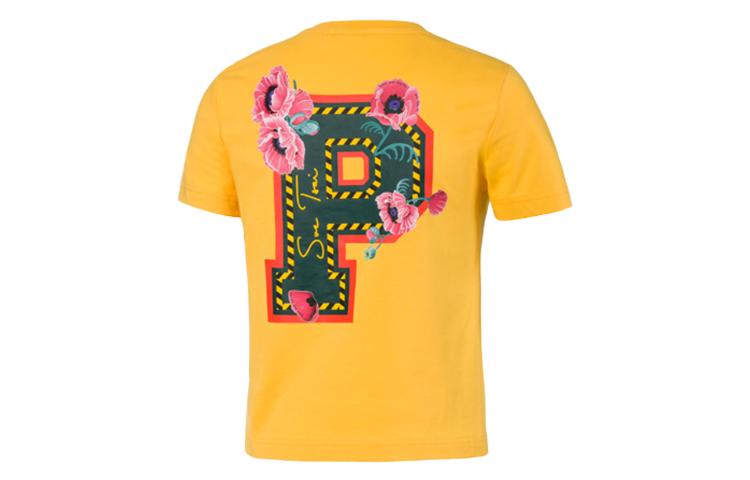 PUMA Set in Sleeve T Shirt Women s Orange 595252-75 S