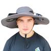 Fan Hat Wide-Brimmed Outdoor Hat with Dual-Power Fan Design Solar USB Charging Hiking Cycling Fishing Sun Hat