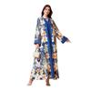 2025 Women clothes Indonesia Beads Hot Drilling Positioning Print Plus size Robe Dubai Arab Dress Dress