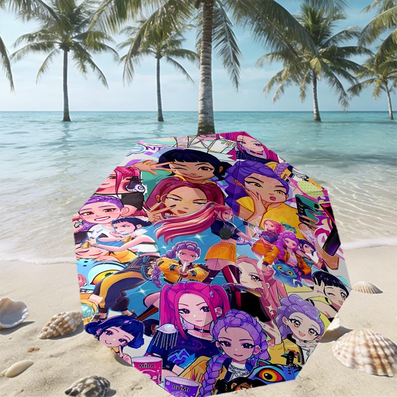 KPop Demon Hunters Print Umbrella Automatic Opening/ Closing - Portable Foldable Design - Daily Use for Travel/Outdoor - Gift for Birthday
