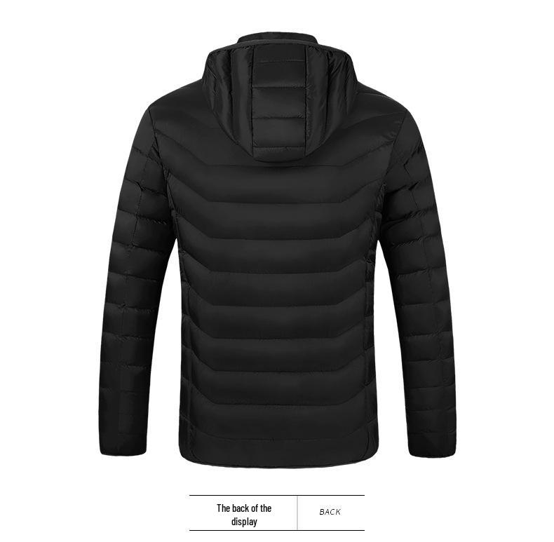 Dual-Control Hooded Heated Jacket with Three-Speed Intelligent Temperature Heating