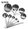 Stackable Stainless Steel Measuring Spoons Cup Set Multi-Use for Coffee Powder/Spice Practical Baking Measure Scoop Kitchen Tool