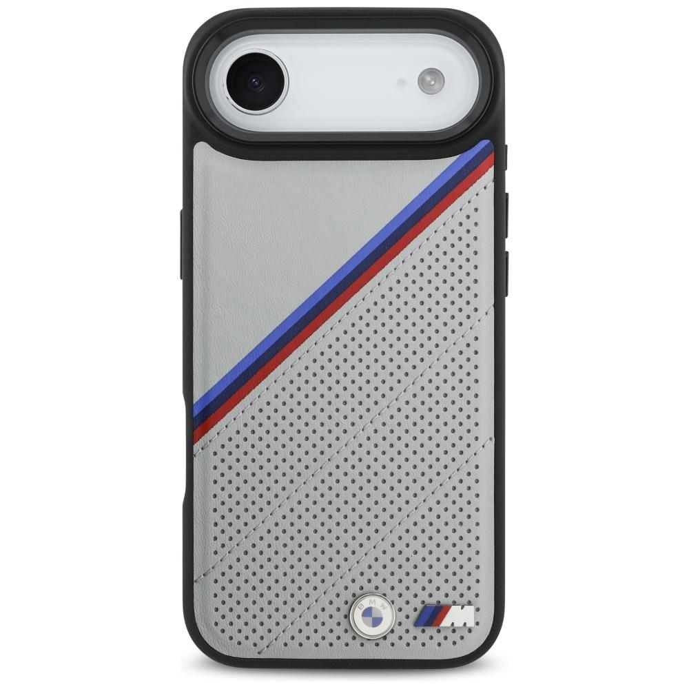 BMW M Tricolor Metal Logo MagSafe Case for iPhone Air Gray