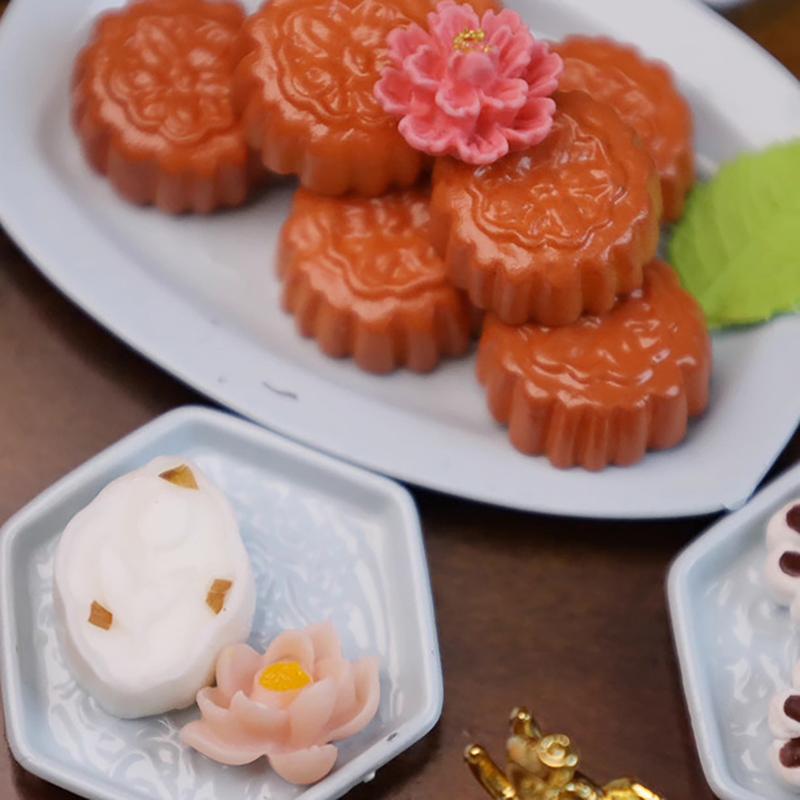 Miniature Toy Simulation Moon Cake Plastic Dollhouse Food Dollhouse Miniature Mooncake Play House Food Model